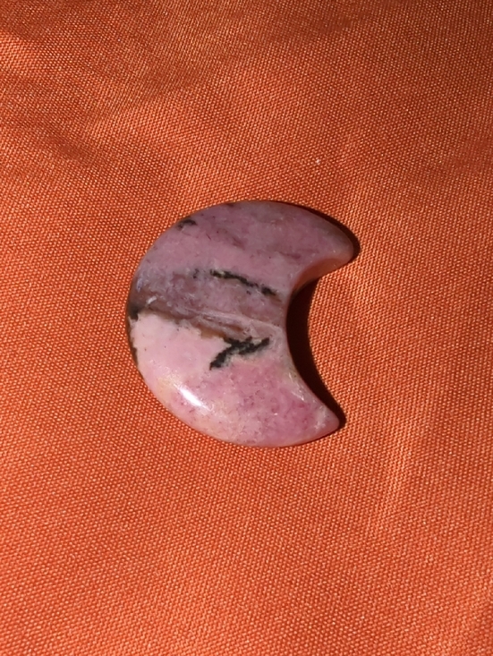 Other - Pink Rhodonite Crescent Moon Gemstone Carving